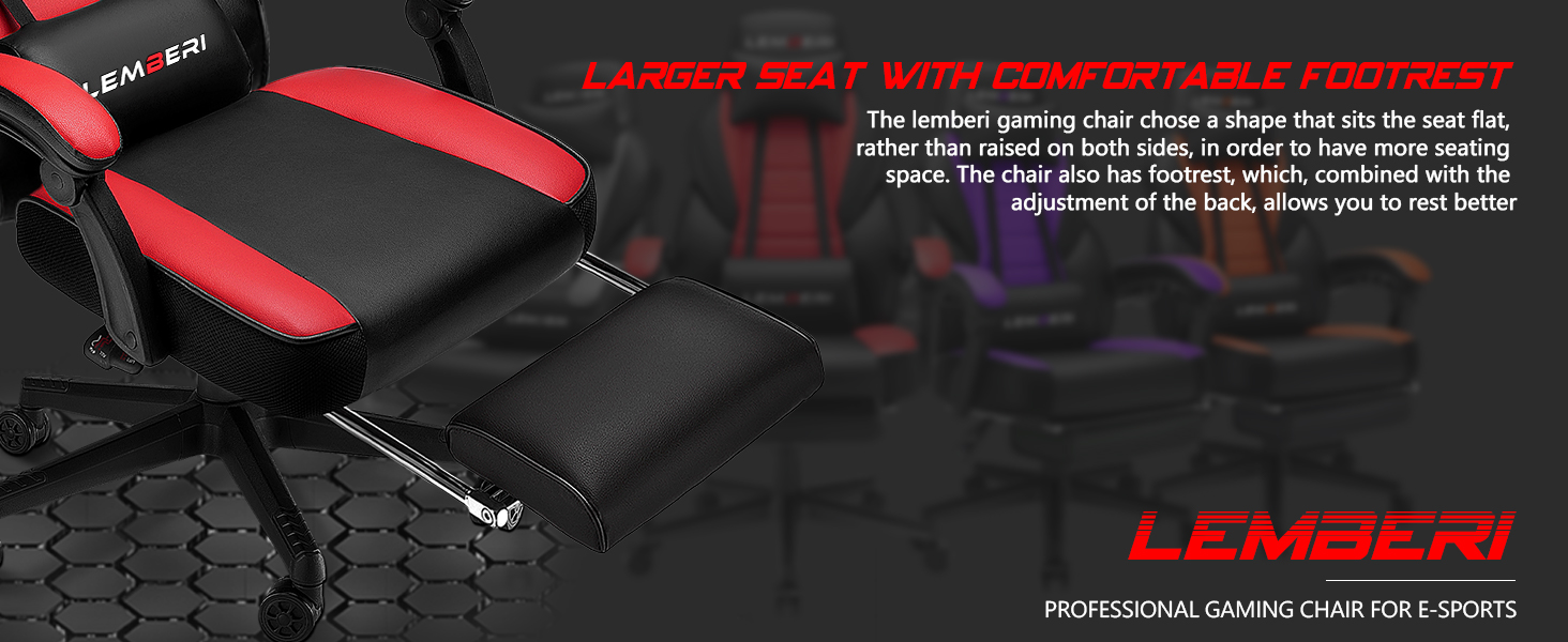 gaming chair with footrest