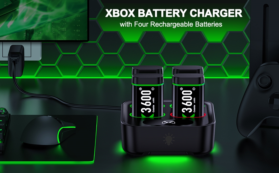 Rechargeable Battery Pack with Charger for Xbox