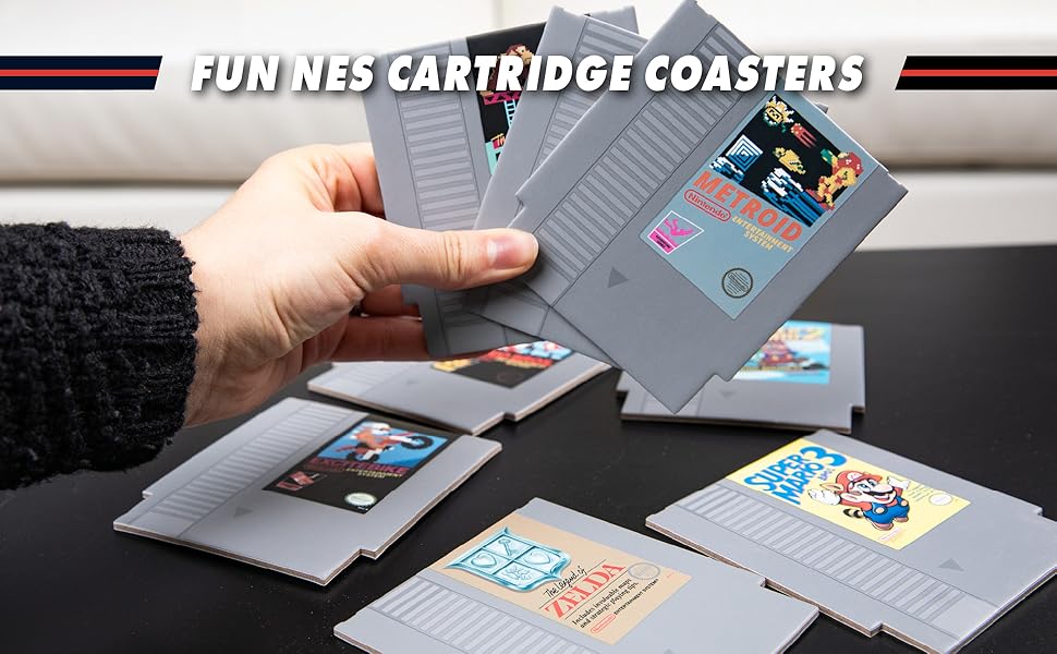 NES cartridge coasters