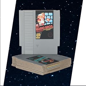 NES cartridge coasters with drink on them