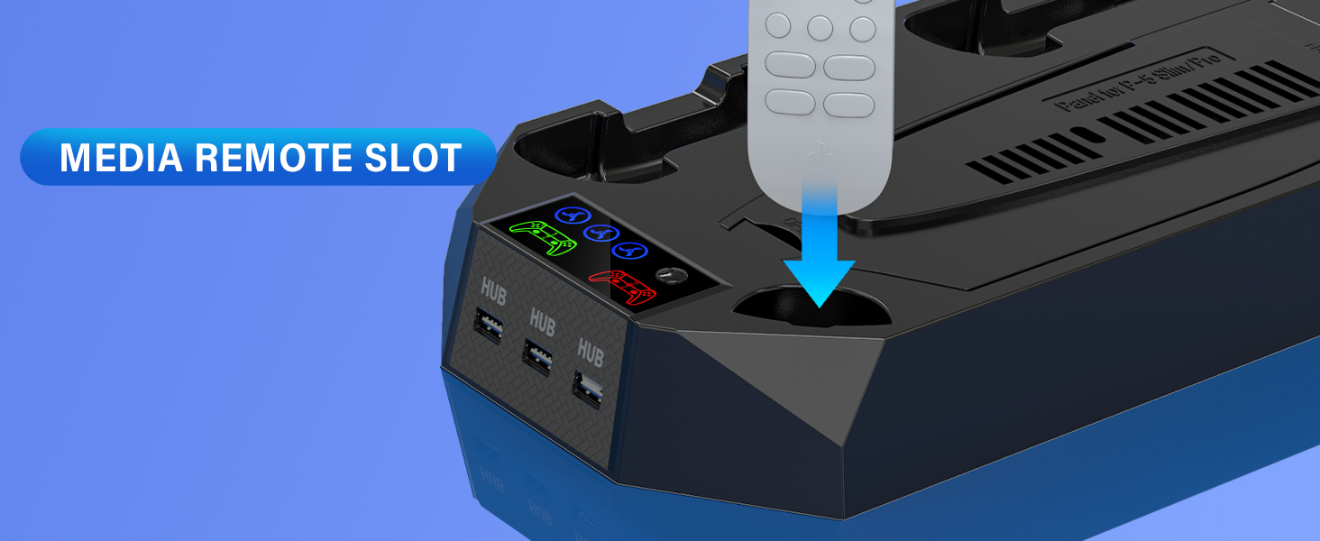 ps5 slim cooling stand with controller charging station and cooling fan