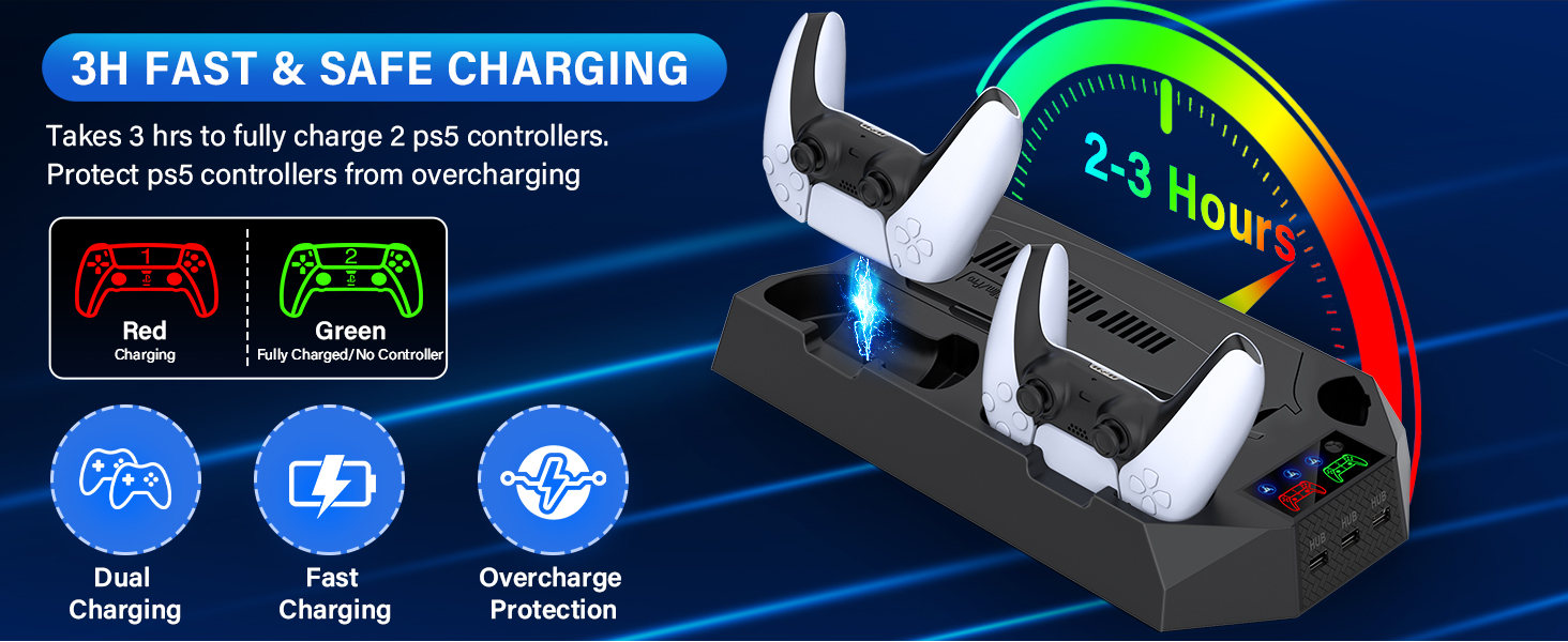 ps5 slim cooling stand with ps5 controller charging station